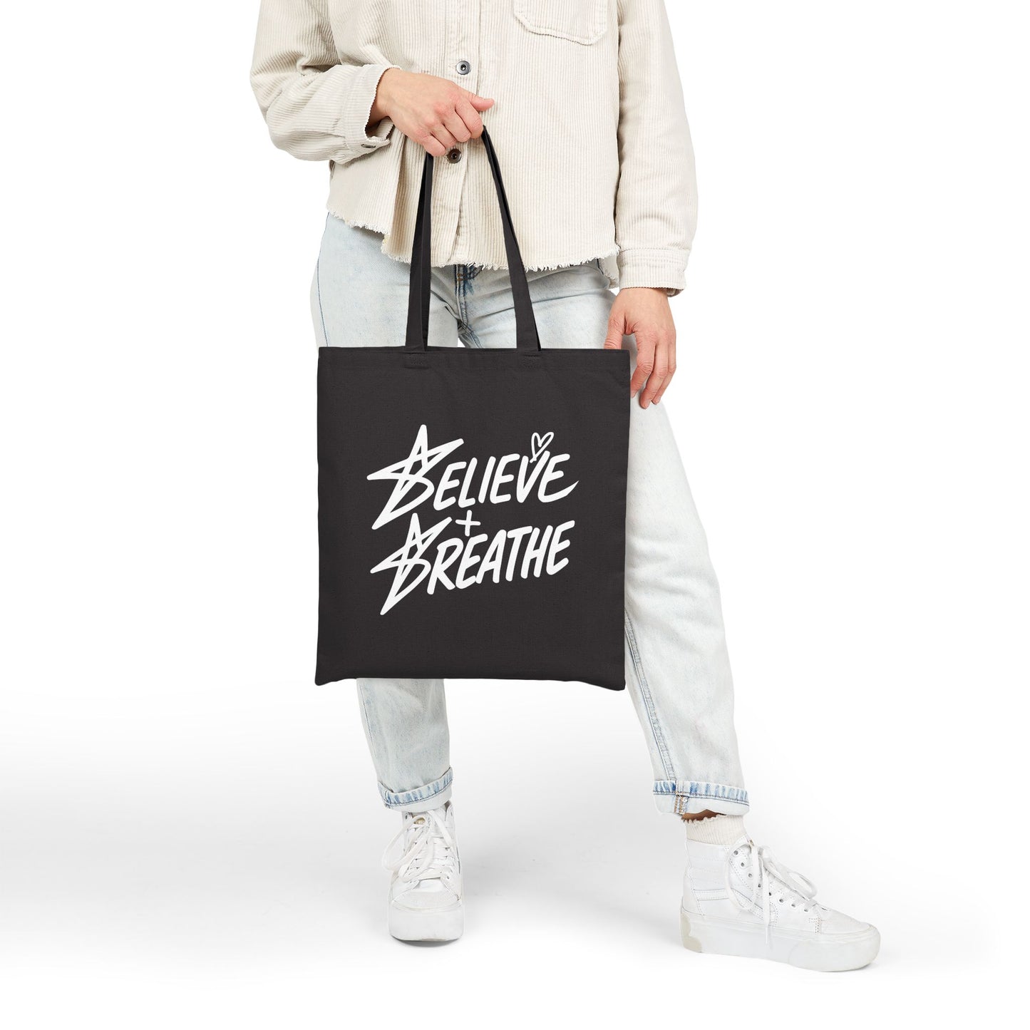 Believe + Breathe Tote Bag