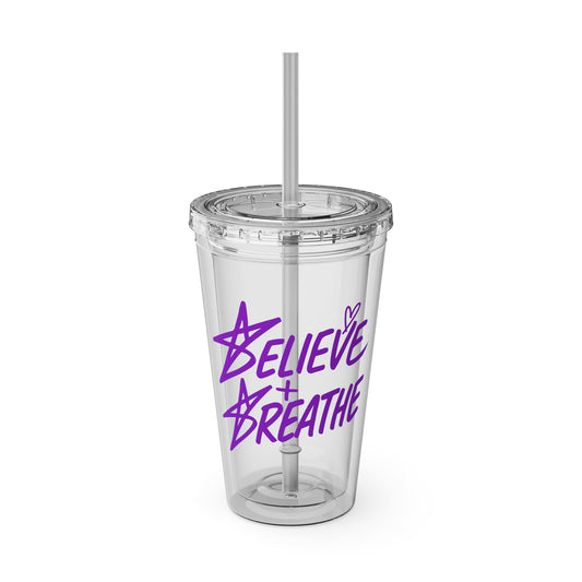 Believe + Breathe Clear Tumbler