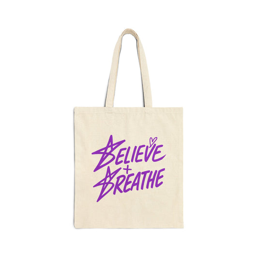 Believe + Breathe Tote Bag